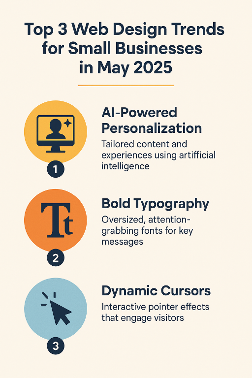 Top 3 Web Design Trends for Small Businesses in May 2025
