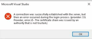 🔧 How to Fix SQL Server Trust Certificate Connection Errors in Visual ...