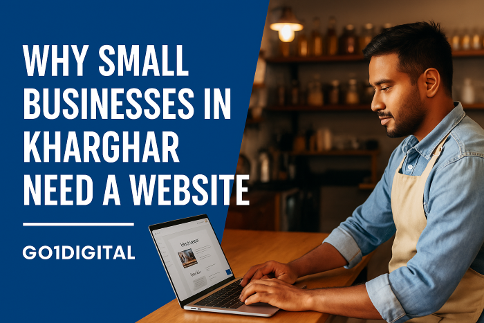 Small business owner building website in Khargha